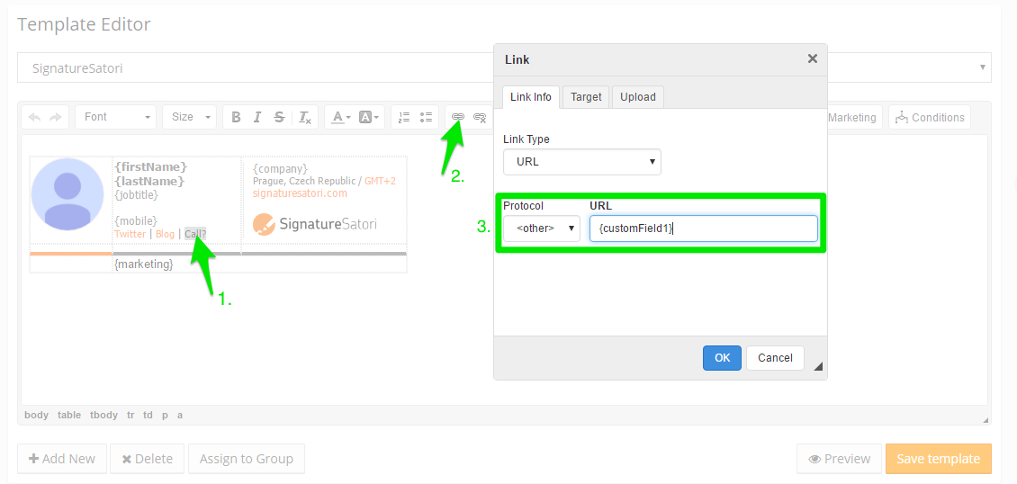 SignatureSatori Custom Field Signature